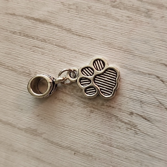 Paw Print Charm Will FIT Pandora and other European Systems - Picture 2 of 5
